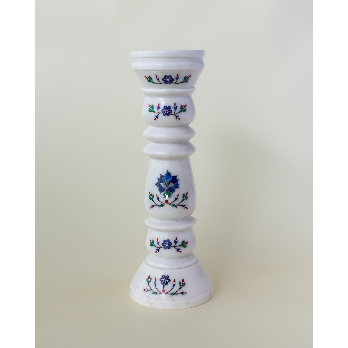 Marble Candle Stand | Elegant Stone Candle Holder for Home Decor – Home Decor on Brown Living™. SKU: ANTMCSCHHN. Img 1.