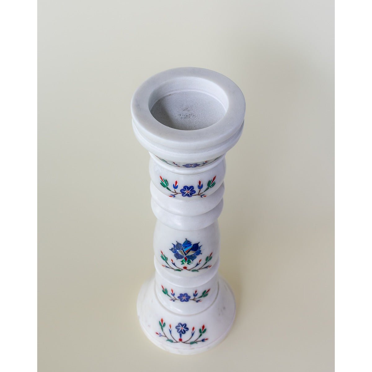 Marble Candle Stand | Elegant Stone Candle Holder for Home Decor – Home Decor on Brown Living™. SKU: ANTMCSCHHN. Img 2.