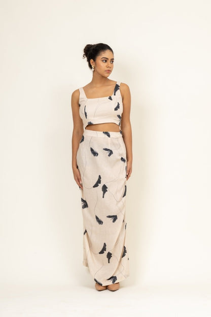 Marcela Printed Upcycled Cotton Skirt | Verified Sustainable by Brown Living™