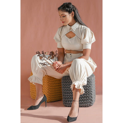 Marguerita Blouse | Elegant Women Blouse |Stylish Ethnic & Fusion Wear – Womens Blouse on Brown Living™. SKU: DL0127XSn. Img 1.