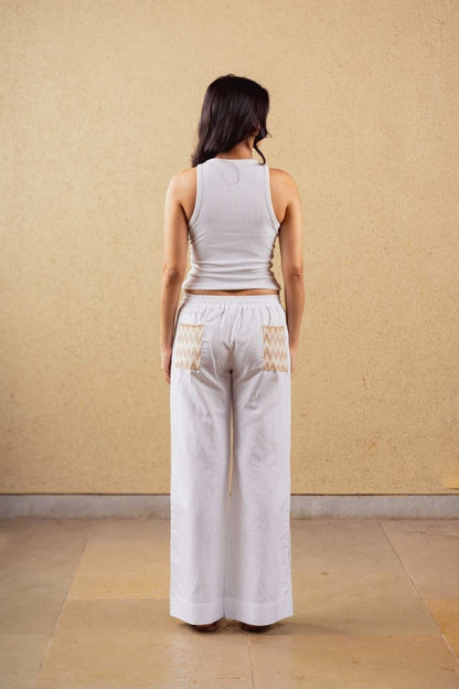 Marigold Pants - White - Hemp Tencel | Verified Sustainable by Brown Living™