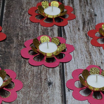 Marigold Paper Diya Rangoli - Set of 6 | Verified Sustainable by Brown Living™