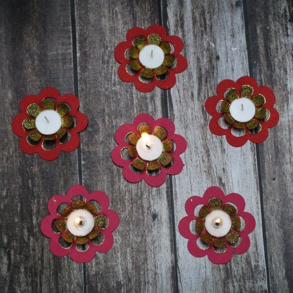 Marigold Paper Diya Rangoli - Set of 6 | Verified Sustainable by Brown Living™