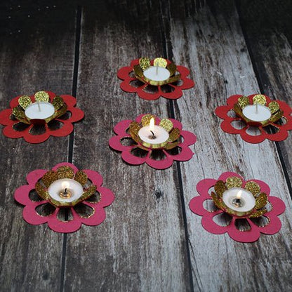 Marigold Paper Diya Rangoli - Set of 6 | Verified Sustainable by Brown Living™