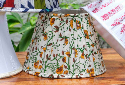 Marigold Pleated Empire Lampshade – Lamps & Lighting by Inara Home available on Brown Living™. . SKU: IHLS007. Img 2.