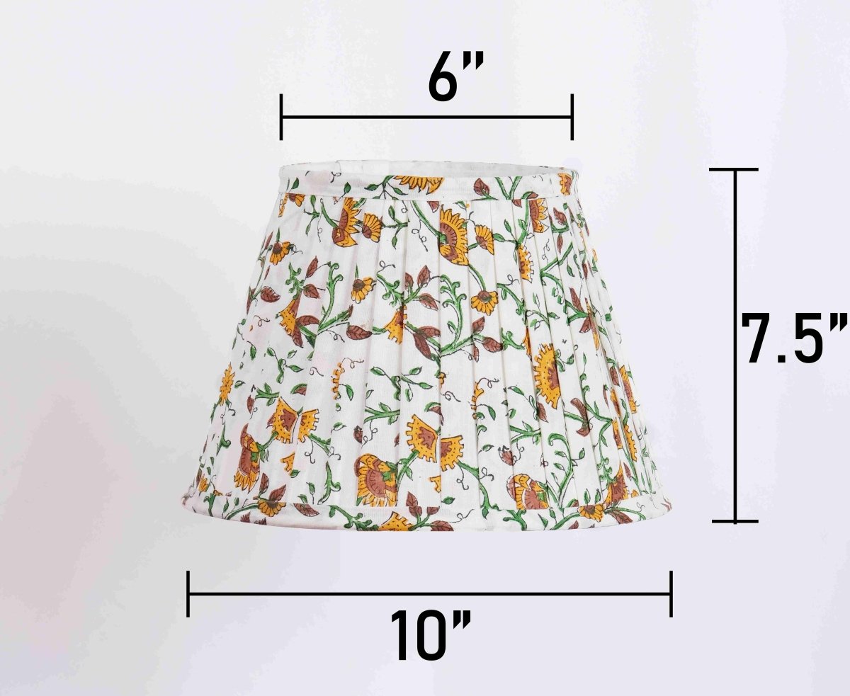 Marigold Pleated Empire Lampshade – Lamps & Lighting by Inara Home available on Brown Living™. . SKU: IHLS007. Img 4.