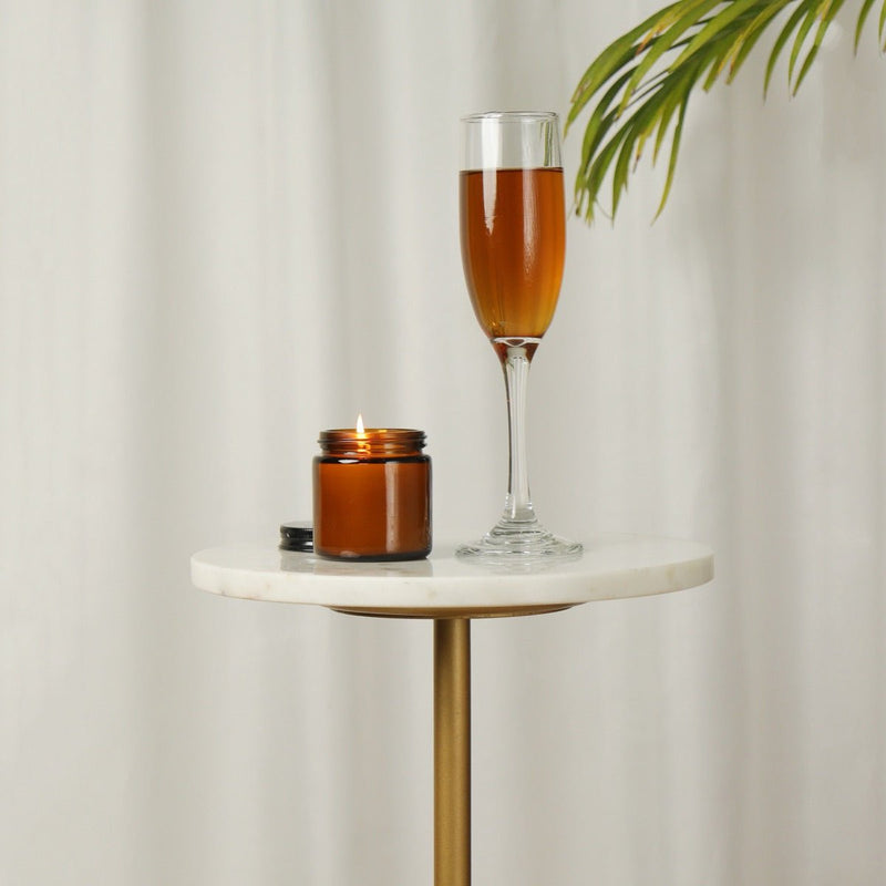 Marmora Drink Handrcrafted Mango Wood Table | Verified Sustainable by Brown Living™