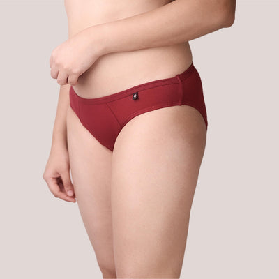 Maroon BacQup Period Underwear | Moderate Flow | Regular Discharges – Womens Underwear on Brown Living™. SKU: 1022-XS. Img 1.