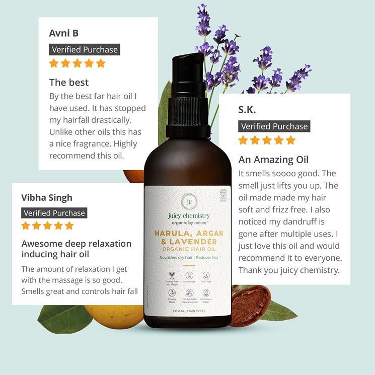 Marula, Argan & Lavender Organic Deep Conditioning Hair Oil for Hair Loss | Verified Sustainable by Brown Living™