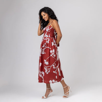 Mary Printed Upcycled Cotton Dress | Verified Sustainable by Brown Living™