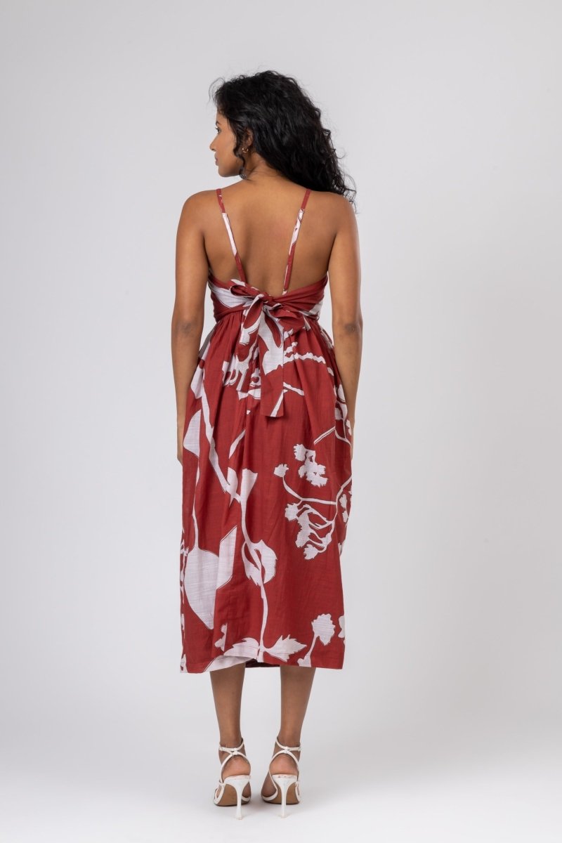 Mary Printed Upcycled Cotton Dress | Verified Sustainable by Brown Living™