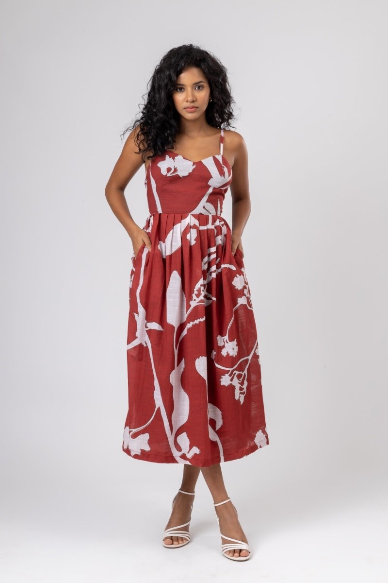 Mary Printed Upcycled Cotton Dress | Verified Sustainable by Brown Living™