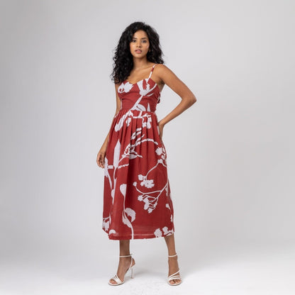 Mary Printed Upcycled Cotton Dress | Verified Sustainable by Brown Living™