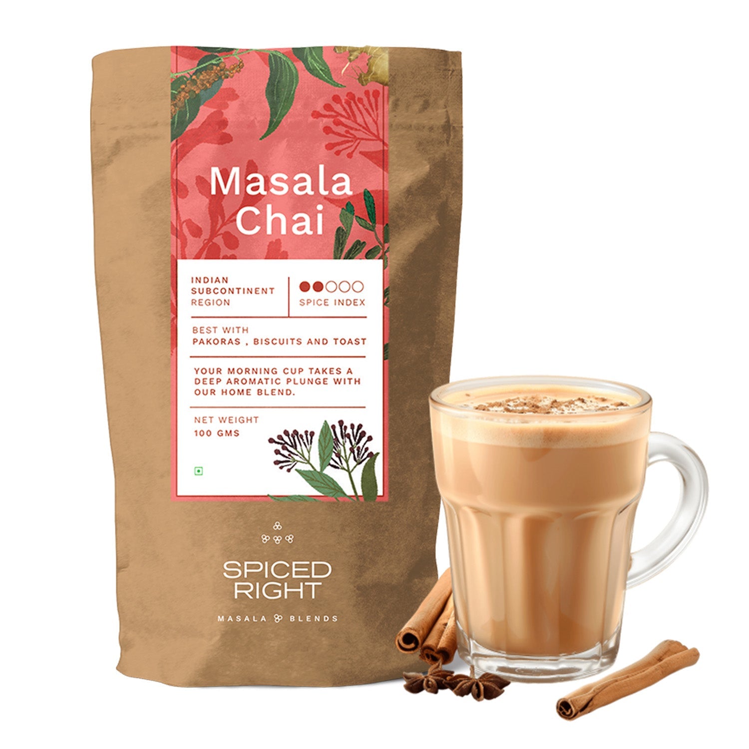 Masala Chai - Traditional Indian Tea Spice, No Fillers – Seasonings & Spices on Brown Living™. SKU: SRMC. Img 1.
