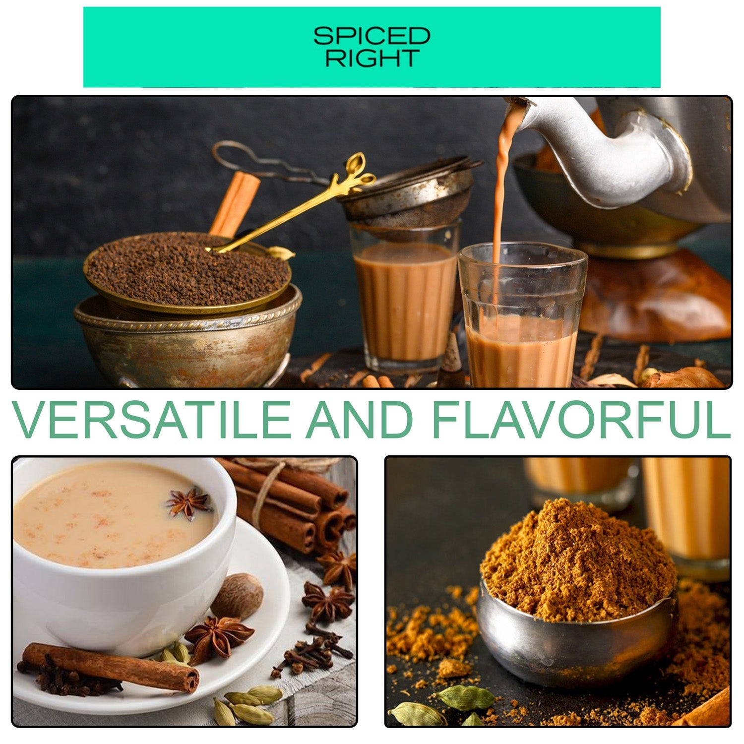 Masala Chai - Traditional Indian Tea Spice, No Fillers – Seasonings & Spices on Brown Living™. SKU: SRMC. Img 8.