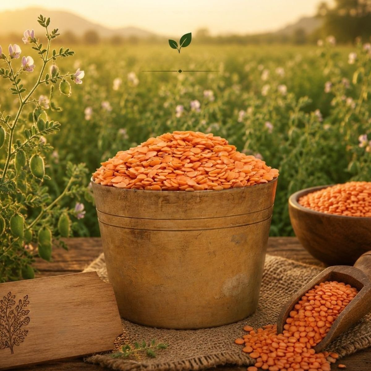Masoor Dal Split 500g – Protein Rich Red Lentils – Cooking & Baking Supplies on Brown Living™. SKU: I00025. Img 1.