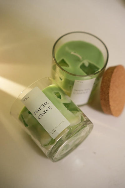 Matcha Scented Soy Wax Candle | Trendy Café - Inspired Aroma – Candles & Fragrances on Brown Living™. SKU: SS-39. Img 3.