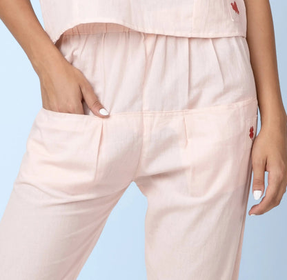 Mati – Sustainable Cotton Linen Casual Outing Pants – Mens Pants by Phuhar's available on Brown Living™. Pink Xs. SKU: pH0611. Img 24.