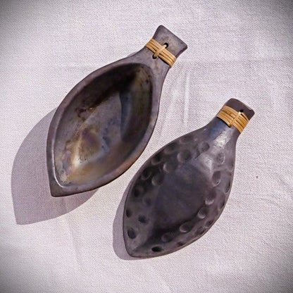 Matsya - Longpi Black Pottery Serving Bowl – Dinner Set by Terracotta by Sachii available on Brown Living™. . SKU: SACHII020. Img 4.