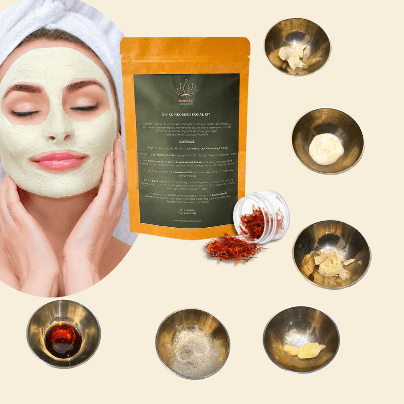 MAYA | DIY Kumkumadi Facial Kit – Face Pack on Brown Living™. SKU: DIY-SKI-07-NAM. Img 9.