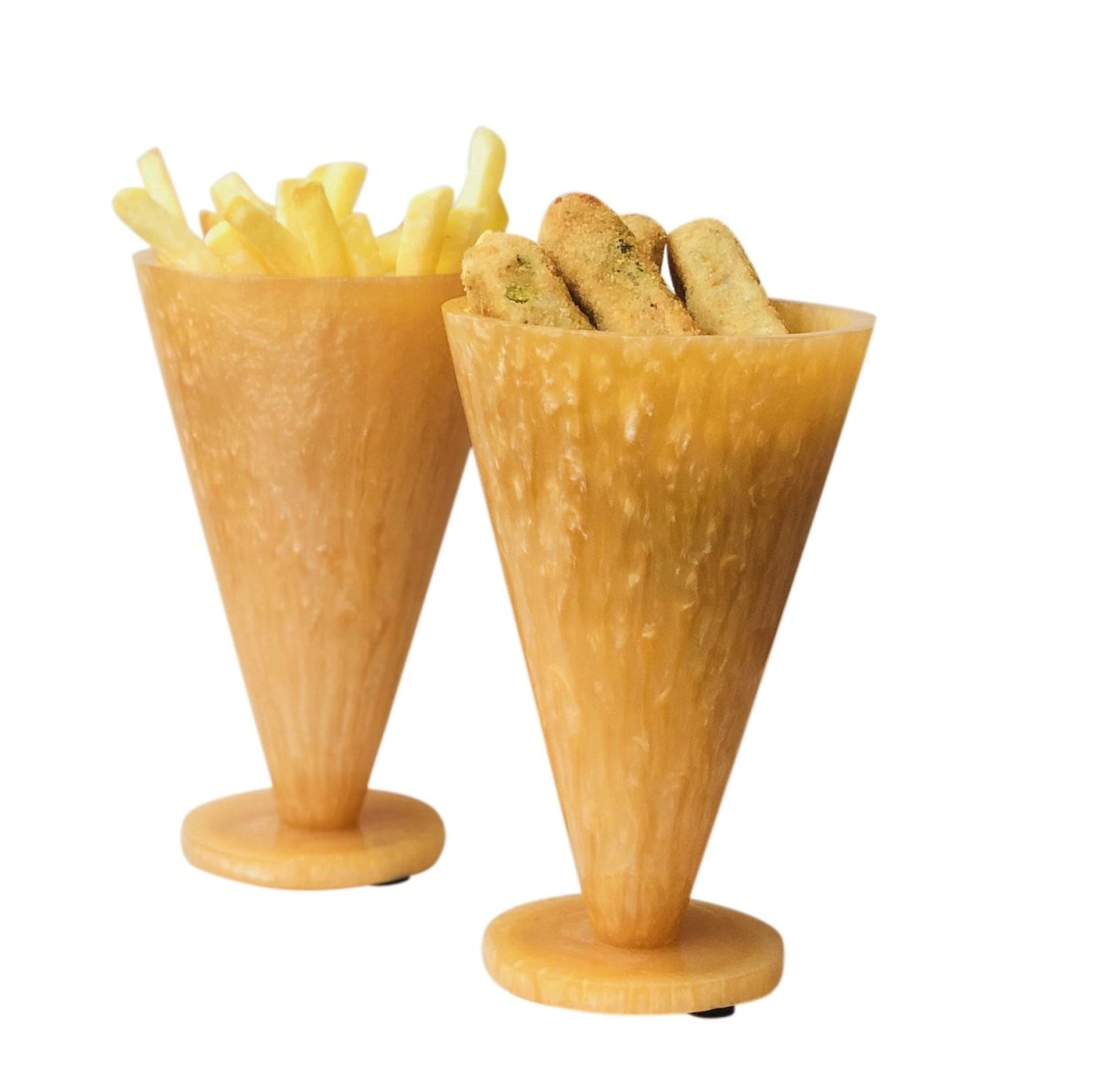MDFCone Snack Holder (Pink) - Set of 2 – Home Decor by The Mohraj available on Brown Living™. Orange . SKU: ConeO. Img 3.
