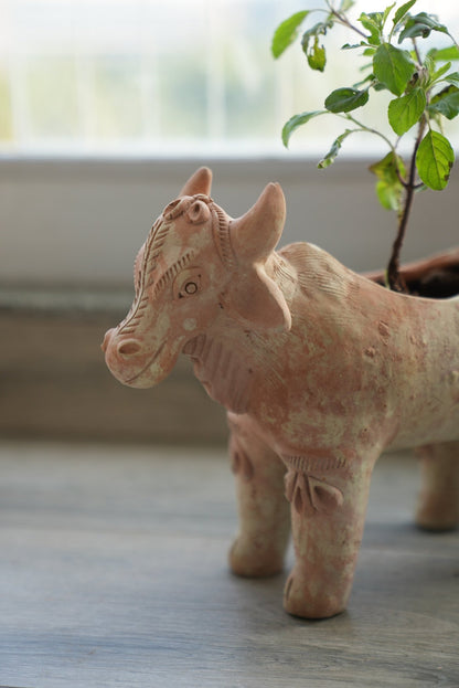 Meadow Cow Earthen Planter – Pots & Planters on Brown Living™. SKU: A0_plt_0056. Img 4.