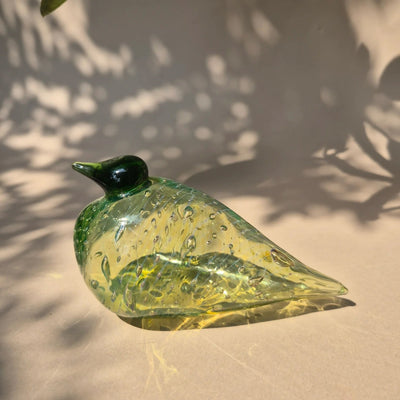Meadow Glide Glass Bird Figurine – Elegant Table Decor – Home Decor on Brown Living™. SKU: BRD - MED - GLD. Img 1.