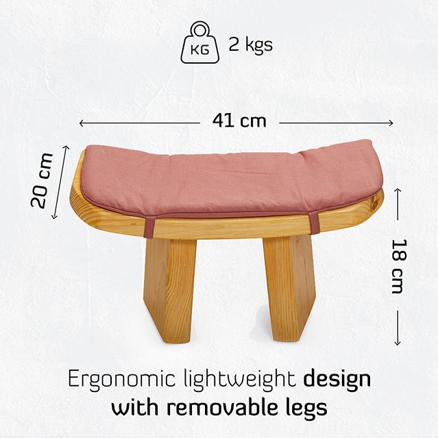 Meditation Bench with Cushions - Standard | Verified Sustainable by Brown Living™