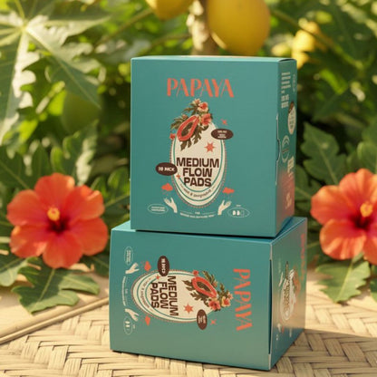 Medium Flow Menstrual Pads | Pack of 18 – Sanitary Pad on Brown Living™. SKU: PPMF18. Img 4.