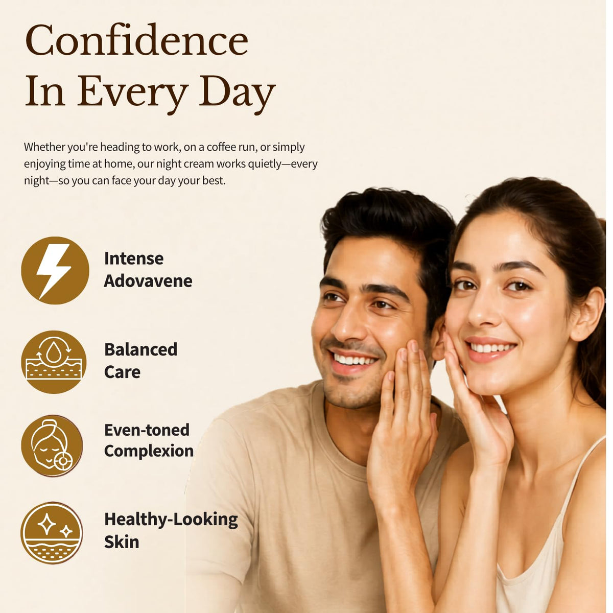 Meena Vitamin C Face Cream | Brightening & Radiance Skincare – Face Cream on Brown Living™. SKU: NCH031. Img 3.