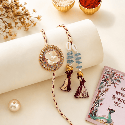 Mehar Rakhi | Handmade Designer Rakhi for Raksha Bandhan – Rakhi on Brown Living™. SKU: AM-RAK-Mehar. Img 5.