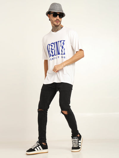 Men Oversized Bamboo T-Shirt – Soft, Breathable & Sustainable Fit – Mens T-Shirt on Brown Living™. SKU: M-GENZ-WHIT-S. Img 11.