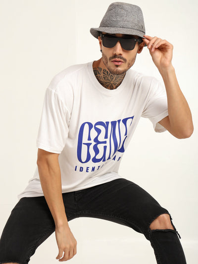Men Oversized Bamboo T-Shirt – Soft, Breathable & Sustainable Fit – Mens T-Shirt on Brown Living™. SKU: M-GENZ-WHIT-S. Img 12.