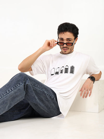 Men Oversized Bamboo T-Shirt – Soft, Breathable & Sustainable Fit – Mens T-Shirt on Brown Living™. SKU: M-GENZ-WHIT-S. Img 15.