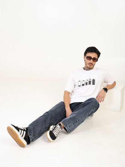 Men Oversized Bamboo T-Shirt – Soft, Breathable & Sustainable Fit – Mens T-Shirt on Brown Living™. SKU: M-GENZ-WHIT-S. Img 13.