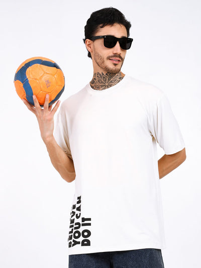 Men Oversized Bamboo T-Shirt – Soft, Breathable & Sustainable Fit – Mens T-Shirt on Brown Living™. SKU: M-GENZ-WHIT-S. Img 4.