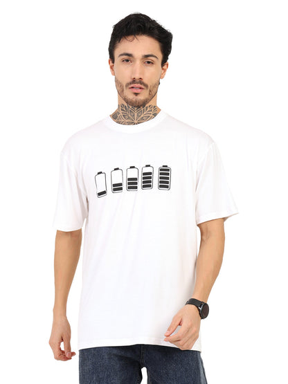 Men Oversized Bamboo T-Shirt – Soft, Breathable & Sustainable Fit – Mens T-Shirt on Brown Living™. SKU: M-LAZY-BETRY-WHIT-S. Img 16.