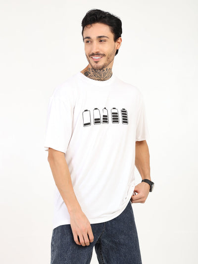 Men Oversized Bamboo T-Shirt – Soft, Breathable & Sustainable Fit – Mens T-Shirt on Brown Living™. SKU: M-LAZY-BETRY-WHIT-S. Img 17.