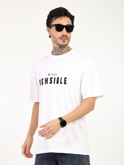 Men Oversized Bamboo T-Shirt – Soft, Breathable & Sustainable Fit – Mens T-Shirt on Brown Living™. SKU: M-SENSIBLE-WHIT-S. Img 23.