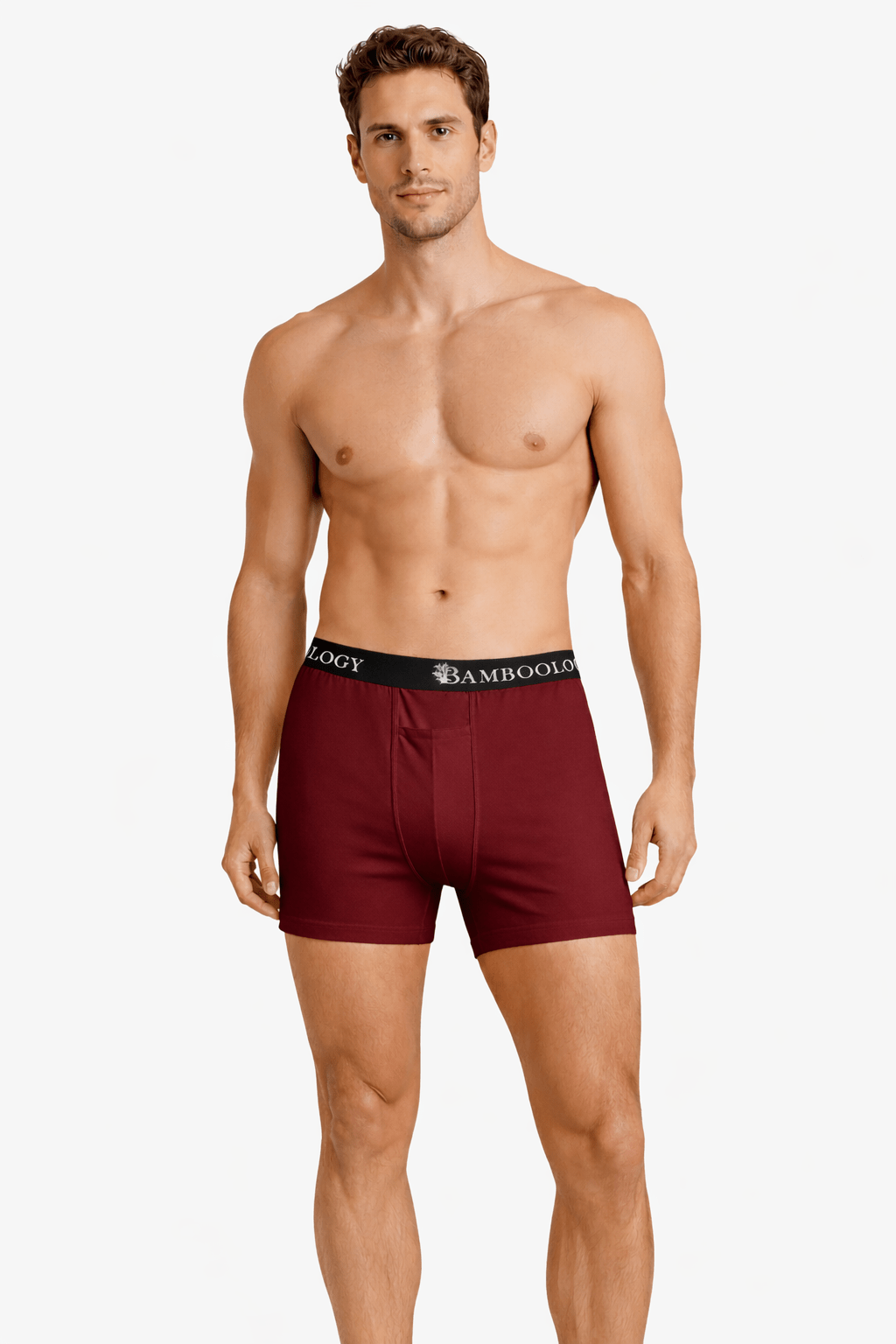 Men’s Bamboo Boxers - Ultra - Soft Comfort | Pack of 2 – Mens Underwear on Brown Living™. SKU: M-UNDWR-TRUNK-BLK-GRY-S. Img 9.