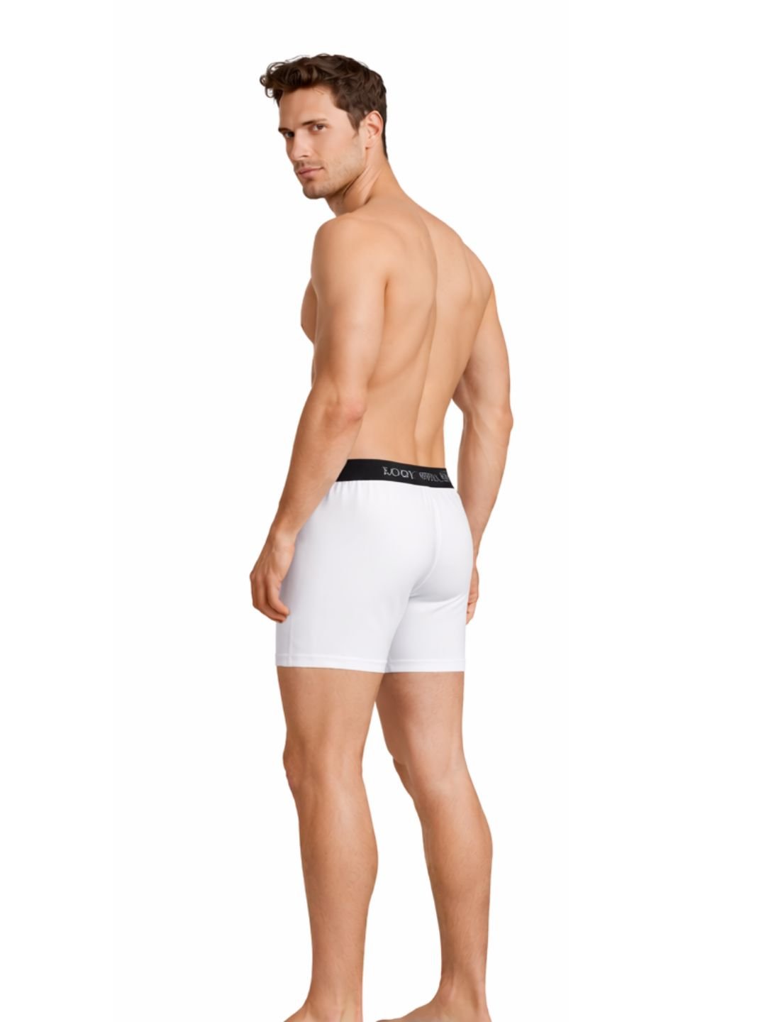 Men’s Bamboo Boxers - Ultra - Soft Comfort | Pack of 2 – Mens Underwear on Brown Living™. SKU: M-UNDWR-TRUNK-BLK-WHIT-S. Img 25.