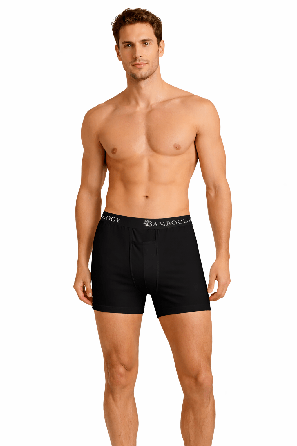Men’s Bamboo Boxers - Ultra - Soft Comfort | Pack of 2 – Mens Underwear on Brown Living™. SKU: M-UNDWR-TRUNK-NVY-MRON-S. Img 14.