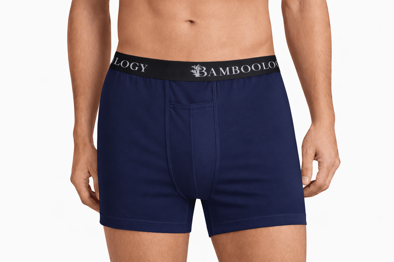 Men’s Bamboo Boxers - Ultra - Soft Comfort | Pack of 2 – Mens Underwear on Brown Living™. SKU: M-UNDWR-TRUNK-NVY-MRON-S. Img 20.