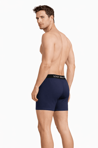 Men’s Bamboo Boxers - Ultra - Soft Comfort | Pack of 2 – Mens Underwear on Brown Living™. SKU: M-UNDWR-TRUNK-NVY-MRON-S. Img 18.