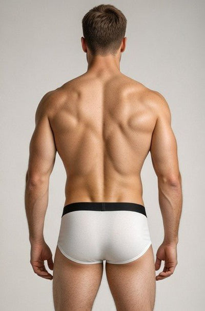 Men’s Bamboo Fabric Frenchie Fit Underwear – Mens Underwear on Brown Living™. SKU: MENS-FRENCHIE-NAVY-MARON-S-n. Img 8.