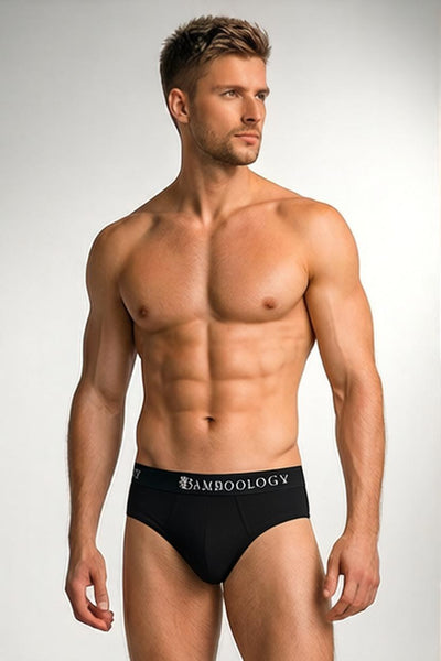 Men’s Bamboo Fabric Frenchie Fit Underwear – Mens Underwear on Brown Living™. SKU: MENS-FRENCHIE-NAVY-MARON-S-n. Img 4.