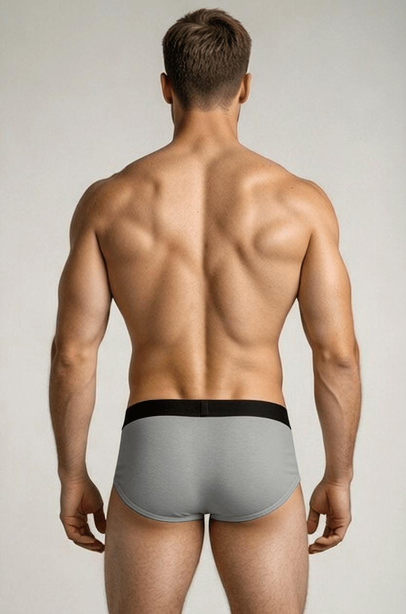 Men’s Bamboo Fabric Frenchie Fit Underwear – Mens Underwear on Brown Living™. SKU: MENS-FRENCHIE-NAVY-MARON-S-n. Img 17.