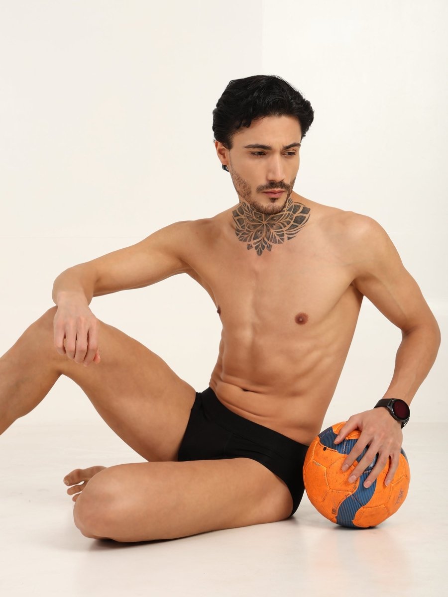 Men’s Bamboo Frenchie Fit Underwear (Pack of 2) - Navy Maroon – Mens Underwear by Bamboology available on Brown Living™. S Marron & Navy. SKU: MENS - FRENCHIE - NAVY - MARON - S - n. Img 15.