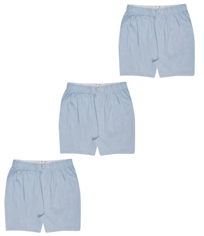 Men’s Blue Boxer Set | Pack Of 3 Comfortable Fit – Mens Shorts on Brown Living™. SKU: ARZIKI009-BLUE-M. Img 1.