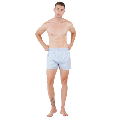 Men’s Blue Boxer Set | Pack Of 3 Comfortable Fit – Mens Shorts on Brown Living™. SKU: ARZIKI009-BLUE-M. Img 5.